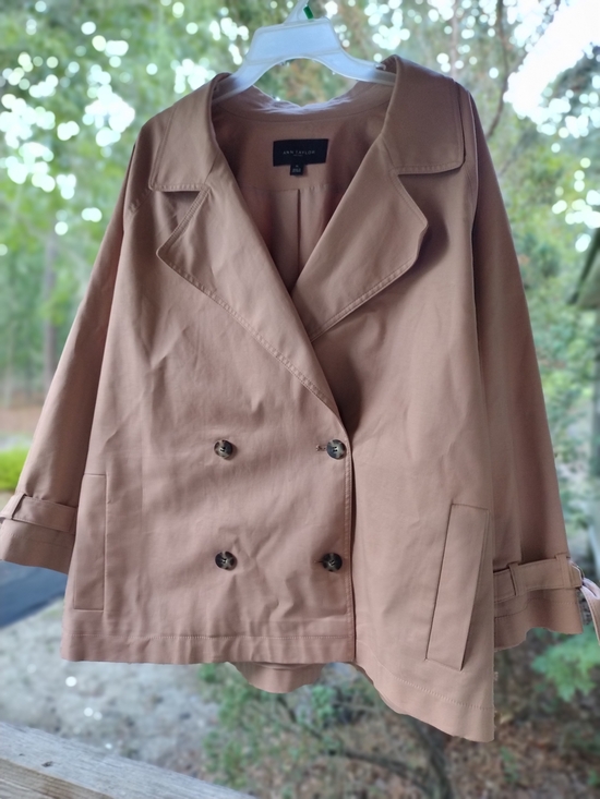 Ann Taylor Jackets & Blazers - Ann Taylor Dusty Tan Double-Breasted Pea Coat